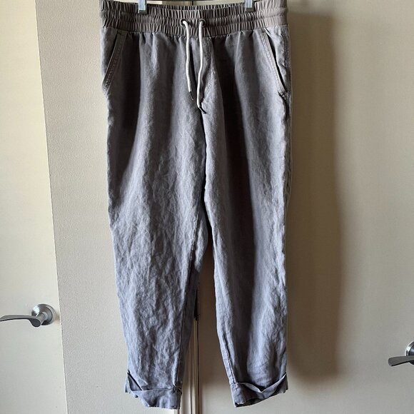 Athleta Women’s Linen Pull-On Jogger Pants Light Gray Size 4 - Picture 7 of 11